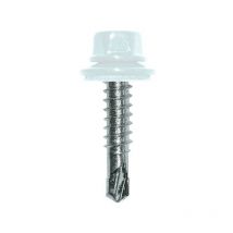 Vis de bardage acier cémenté tête h laquée fixation sur lisse métallique Colorvis 4PI gris anth RAL7016 5,5x25 mm 100 p Etanco