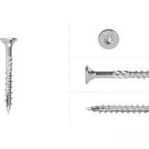 Vis d'extérieur galvanisée 5 x 40 mm Torx 25 avec pointe anti-fendage - Boîte 200 Pièces