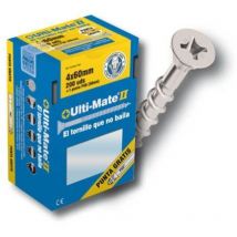 Vis haute performance Ulti-mate Ii pour bois zingué mesure 5x80 mm (boîte de 200 unités)