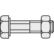 Vis hexagonale Toolcraft 827865 20 pc(s) M8 30 mm tête hexagonale 6 pans extérieurs acier n/a