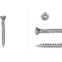 Vis inox terrasse A410 5x40 mm Torx 25 avec pointe anti-fendage - Boîte de 200 pièces