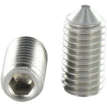 Vis métaux Inox A2 Sans tête six pans creux (sthc) Clé de 1.5 HC1.5 M3X12 Bout pointeau-10 pièces