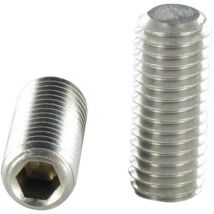 Vis métaux Inox A2 Sans tête six pans creux (sthc) Clé de 1.5 HC1.5 M3X4 Bout plat-1 piece