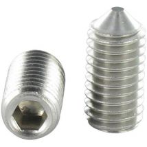 Vis métaux Inox A2 Sans tête six pans creux (sthc) Clé de 2 HC2 M4X12 Bout pointeau-1 piece