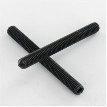 Vis métaux Sans tête six pans creux (sthc) Clé de 3 HC3 M6X20 Bout pointeau Acier zingué noir-1 piece