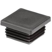 Bouchon carré 10X10 Epaisseur Tube 1.3A2 Polyethylène noir-100 pièces