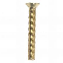 Vis métaux tête fraisée Fendue D. 6 x 50 mm Laiton - Boite de 200 pcs - Fixtout VMFF06050LNB
