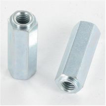 Entretoise Hexagonal à collet 10X30 Filetée sur M6X15 Acier zingué-10 pièces