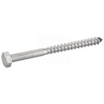 Acton - Vis à bois tête hexagonale - Tirefond - Inox A2 16x60 mm - Boîte de 25