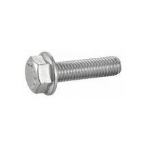 Vis à métaux tête hexagonale à embase crantée - Inox A2 10x25 mm - Boîte de 50