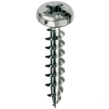 Vis Mustad Panelvit - Tête cylindrique - PZ2 - Filetage total - Ø4x25mm - Boite de 500 - PVACZC400250C8C