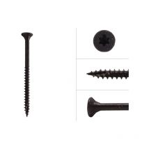 Vis noires galvanisées 5 x 70 mm Torx 20 avec pointe anti-fendage - 50 pièces