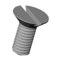 M6x10 : Vis plastique tête fraisée fendue diam. M6 longueur L:10 mm - Ajile