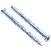 Vis Pour Cadre en Béton Tête et Filetage Autotaraudeur en Acier Trempé Zingué Concrete Screws (Lot de 100) Taille 7.5mm x 112 mm