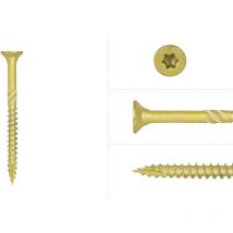 Vis pour panneaux d'aggloméré Revêtement ar 6 x 60 mm Torx 30 vis pour panneaux d'aggloméré - Boîte de 100 vis