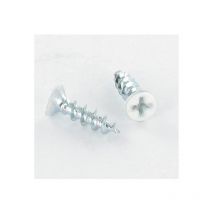 Vis PVC Tête fraisée bombée TFB Phillips 4.3X35 Acier zingué Laqué blanc RAL9010 blanc pur-1 piece