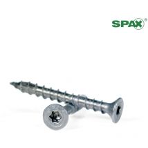 Paquet de 100 vis Spax tête plate Torx zinguée 3,5x45