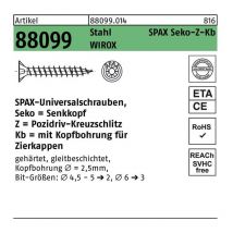 Vis pour panneau d'aggloméré r 88099 Seko m.Kreuzschlitz-PZ
