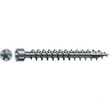 Vis bois Tête cylindrique tc torx T30 6X80 Filetage total 4CUT WIROX-100 pièces - Spax