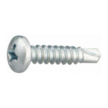 Vis tôle Viswood Autoperceuse - Tête ronde - ph - Acier zingué - 4,8 x 19 mm - Boîte de 500