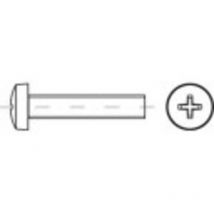 Vis à tête bombée TOOLCRAFT 145921 200 pc(s) M4 12 mm tête bombée cruciforme acier N/A