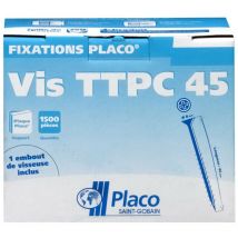 Vis ttpc 45 mm pour plaque de plâtre - 500 pièces Placo diamètre 8mm et un embout inclus