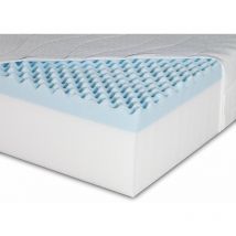 Visco Therapy - Regular Rolled Mattress with 5 cm Egg Profiled Memory Foam - 6FT Super King