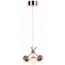 Visconte Corona Ceiling Pendant 3 Light with Sparkle Ball Shades - Copper - Copper