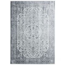 Thedecofactory - viscose imperiale - Tapis en viscose médaillon gris clair 120x160
