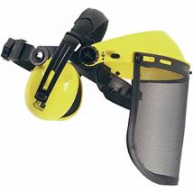 DFL - Visera Con Pantalla De Malla y Auriculares Con Pantalla De Malla