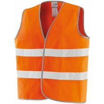 Visibilité élevée Vestabilité Vestabilité Catarinfranging Polyester jaune et orange Orange - Orange