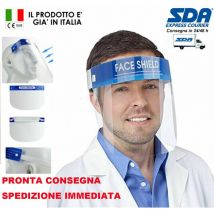 Visiera maschera di protezione unisex antispruzzo in plastica con elastico professionale