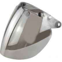 Visière de casque à visage ouvert pour casque de moto, lentille à bulles, pare-vent à bulles à 3 boutons-pression