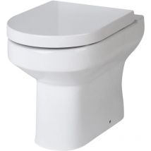 Vision Back Round Back To Wall Toilet Pan - 410mm x 370mm x 520mm - White