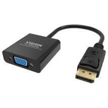 Tc-dpvga/bl cavo e adattatore video DisplayPort vga (D-Sub) Nero - Vision