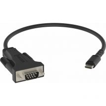 Vision TC-USBCSER/BL cable de série Noir RS-232 USB-C