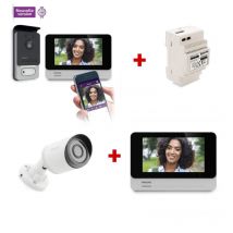 Philips - Visiophone filaire 1 caméra et 2 écrans Connect 2 Premium -