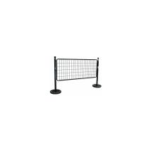 MW TOOLS – Set di paletti di sbarramento con griglia – Acciaio, 1500mm, 330mm, 1000mm, 25.5kg – Passacavi