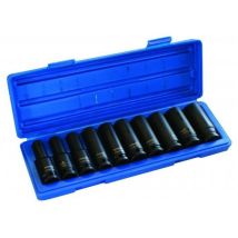 Visseuse À Percussion 1/2"- 10 Pièces-visseuse À Percussion À Air Comprimé Schlagnuss Schlagschraubernuss Krafteinsatz Vigueur Douilles Clé À Douille 