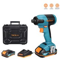 Visseuse à Chocs sans-fil 18V sans balais, Prostormer Tournevis Electrique 180Nm, 2800 ipm Taux d'Impact Max, 2.0Ah Batterie, Mandrin de 6.35mm,