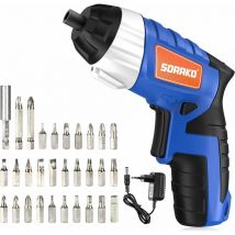 Sorako - Visseuse Sans Fil 6Nm Tournevis Electrique 3,6V, Visseuse Devisseuse avec Lampe led, 2 Sens de Rotation