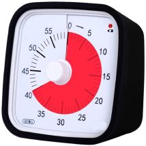 Visueller Timer Mit Schutzhülle, 60-minuten-timer Für Kinder Und Erwachsene, Geeignet Zum Timing Beim Arbeiten, Lernen Oder Kochen (schwarz)