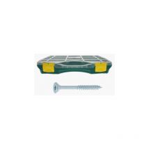 Viswood - Coffret Q/Angles Vis agglo technique tf Torx Zingué blanc - 1055 pièces