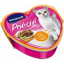 Aliments pour chats Poésie Création, Dinde à la sauce au fromage - 30 boîtes de 85 g - Vitakraft