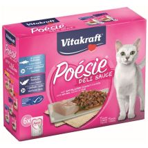 Vitakraft - Katzenfutter Poesie Delisauce, Multipack Fisch - 7x 6 Beutel