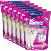 Katzenstreu Magic Clean Lavendel - 6x 5 Liter - Vitakraft