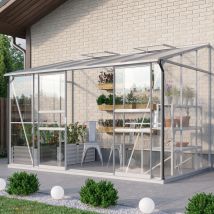 Vitavia - Anlehn-Gewächshaus 'Osiris 6500', aluminium eloxiert, 6,5 m², 3 mm esg, 6 mm hkp