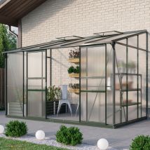 Vitavia - Anlehn-Gewächshaus 'Osiris 6500', smaragd, 6,5 m², 6 mm hkp