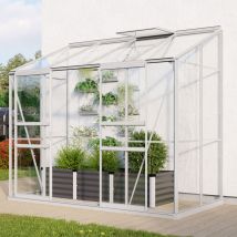 Anlehn-Gewächshaus 'Styx 3300' aluminium eloxiert 3,3 m² 3 mm esg - Vitavia