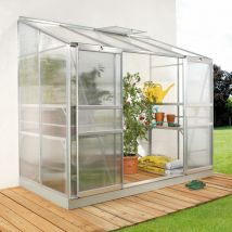 Vitavia - Anlehn-Gewächshaus 'Ida 3300', aluminium eloxiert, 3,3 m², 4 mm hkp